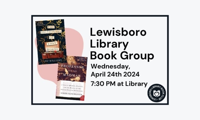 240424 Lewisboro Library Book Group Oxford English Dictionary at 7:30pm at the Library.