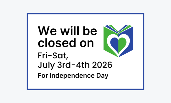 260703 Closed for Independence Day on July 3 and 4