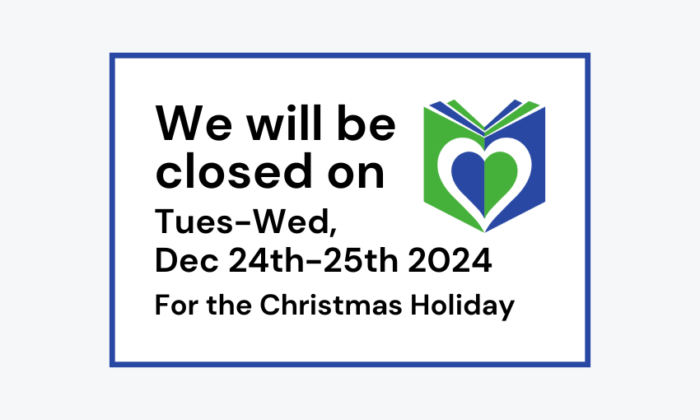 241224-25 Closed for the Christmas Holiday