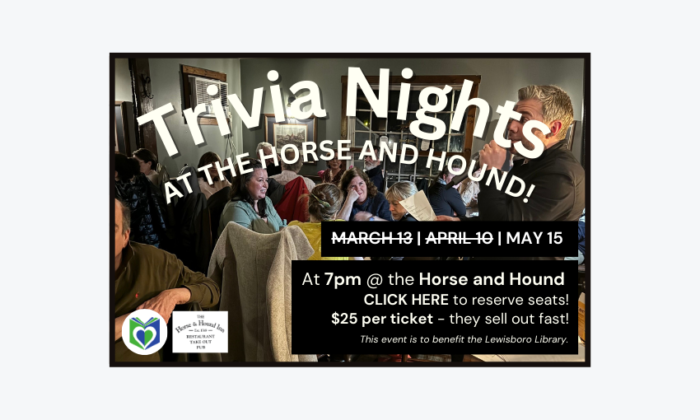 Trivia NigTrivia Nights at the Horse and Hound May 15. Click to learn more and reserve ticketsht at the Horse and Hound