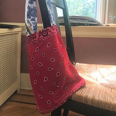 beach bag made from bandanas