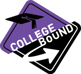 college bound road sign