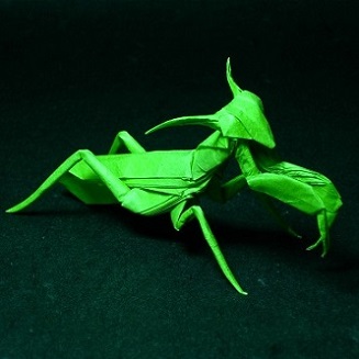 Origami praying mantis