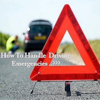 roadside emergency sign with text "How to handle a driving emergency"