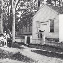 old photo of Lewisboro Library circa 1903