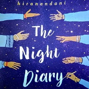 book jacket of the night diary with hands reaching to sky