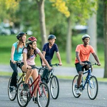 preteens on bikes