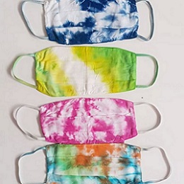 tie-dyed face masks