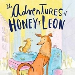 book cover featuring two cartoon dogs with suitcases
