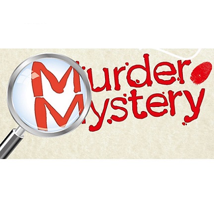 Magnifying glass over the words Murder Mystery