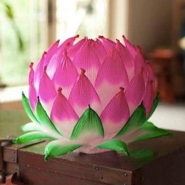 pink silk lotus flower