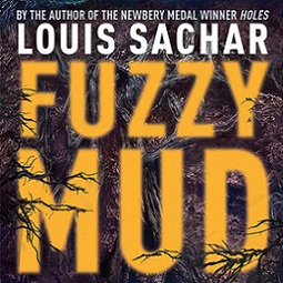 book jacket of Fuzzy Mud, with tree branches