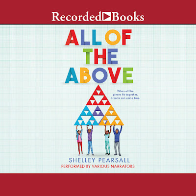 Book cover with words All of the Above and drawing of 4 teens holding up a pyramid