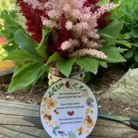 summer flowers in a mason jar