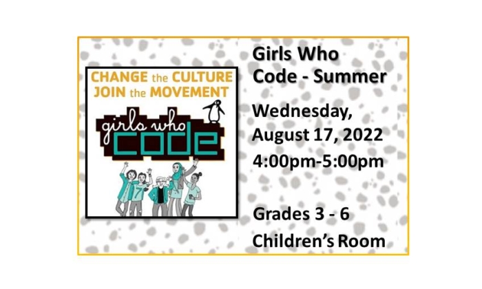 220817 Girls Who Code Summer at 4:00 Grades 3 to 6
