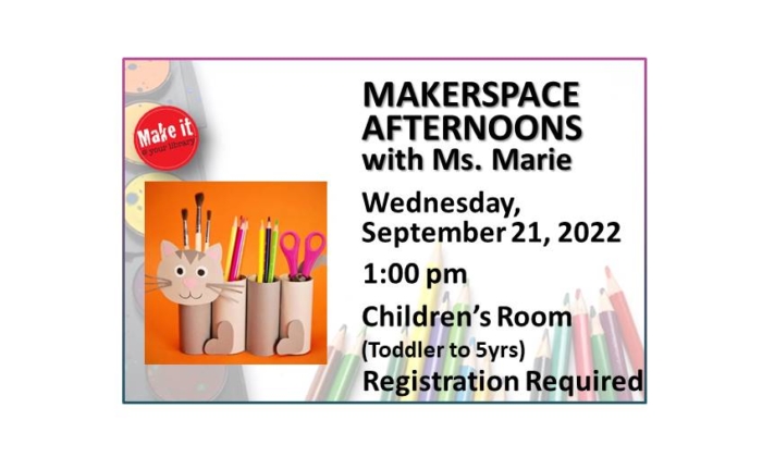 220921 Makerspace Afternoons with Ms Marie at 1:00
