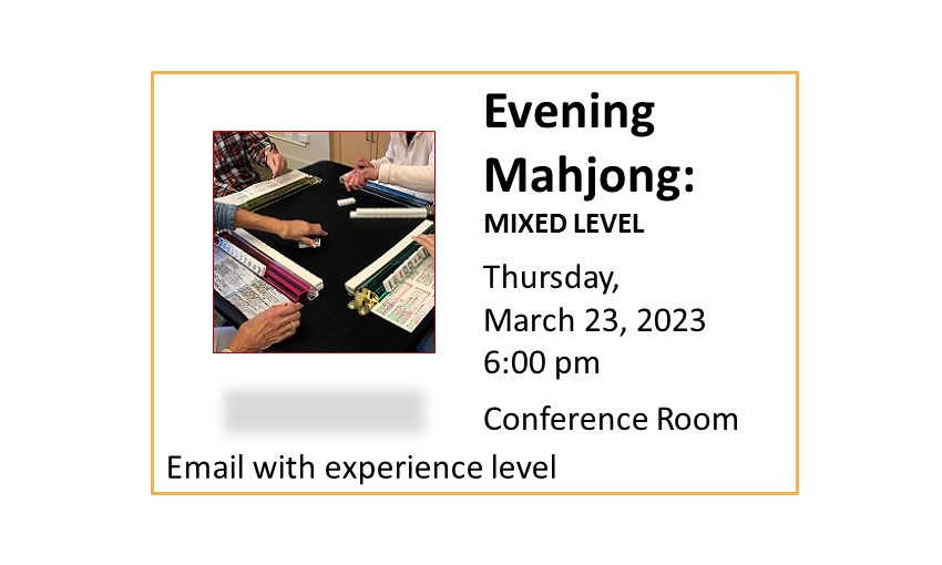 230323 Evening Mahjong at 6:00