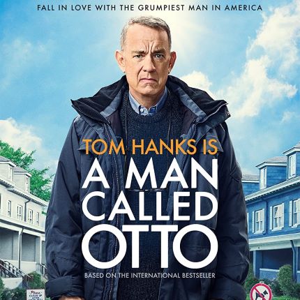 Man dressed in coat glaring out from movie poster "A Man Called Otto"