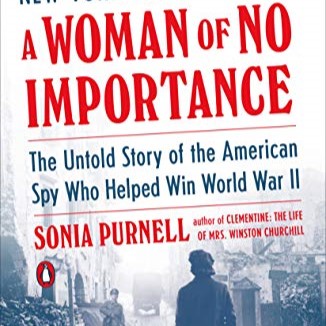 Book jacket with title "A Woman of No Importance" over photo of woman facing German soldier