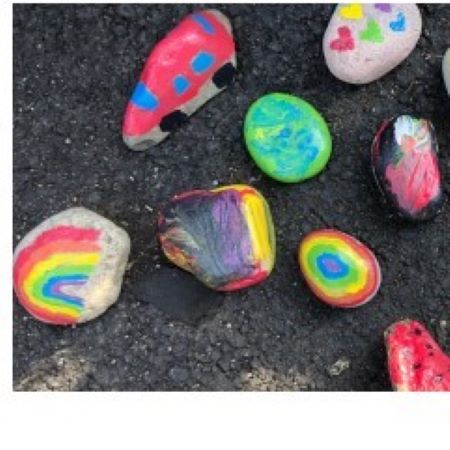 flat rocks with painted assorted designs