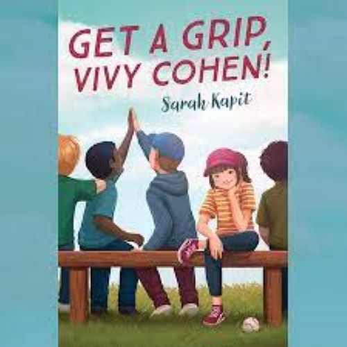 Boo titled Get a Grip Vivy Cohen with children sitting on baseball bench