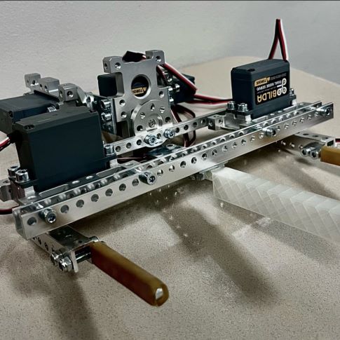 robot built by high school robotics team