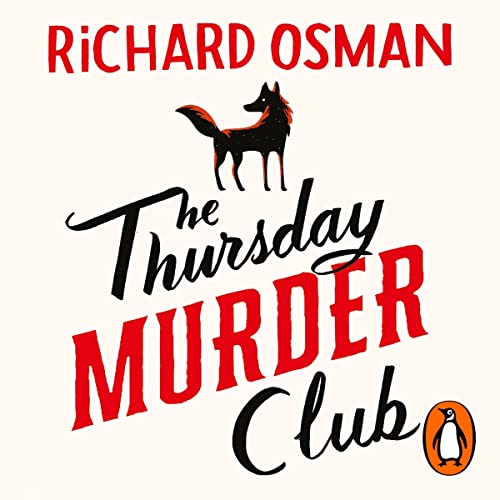 book jacket depicting a drawing of a fox above the title The Thursday MURDER club.