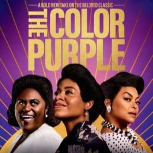 Three African American women under the title The Color Purple