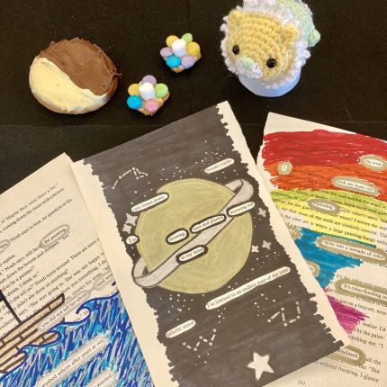 eclipse cookie, candies, crocheted animal and poetry