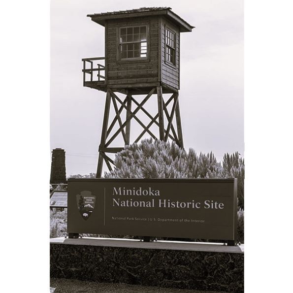 photo of guard tower inside Minidoka Internment Camp