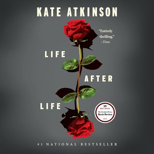 Book cover showing entwined red roses with title Life After Life