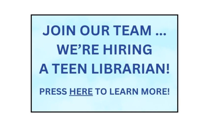 2501 We’re Hiring Teen Librarian