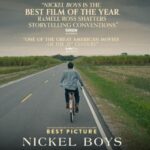 movie poster hosing young black man riding a bicycle along a state road
