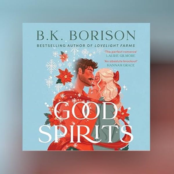 book cover with drawing of man and woman kissing