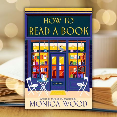 Book cover with title "How to Read a Book" above drawing of a sidewalk cafe