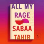 Book cover with title All My Rage in purple print against a cream background