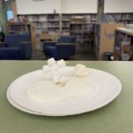 martian figure made from mini marshmallows and toothpicks