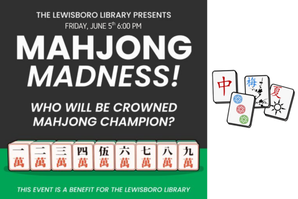 Mahjong Maddness Tournament June 5 at 6:00 pm.